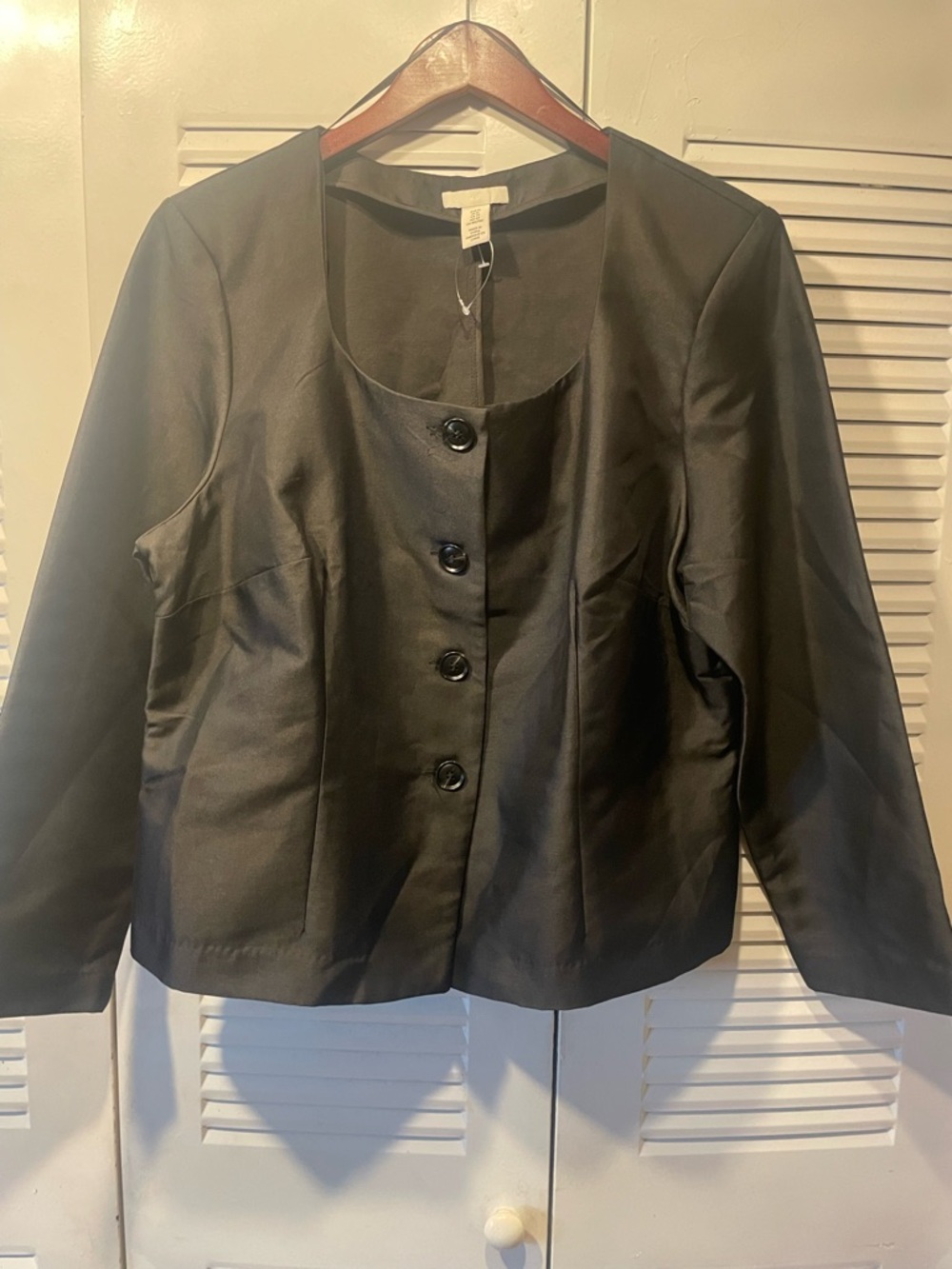H&M Black Button-Front Women's Blazer